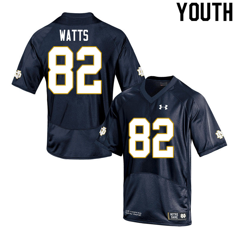 Youth #82 Xavier Watts Notre Dame Fighting Irish College Football Jerseys Sale-Navy - Click Image to Close